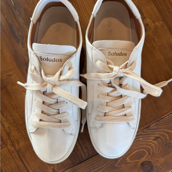 Soludos Cream Lace-Up Sneakers - Picture 3 of 5